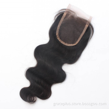 Virgin indian hair hand-knotted lace closure